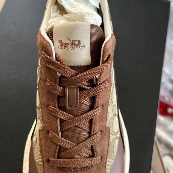 Men’s coach shoes , wore them twice . - Picture 2 of 4